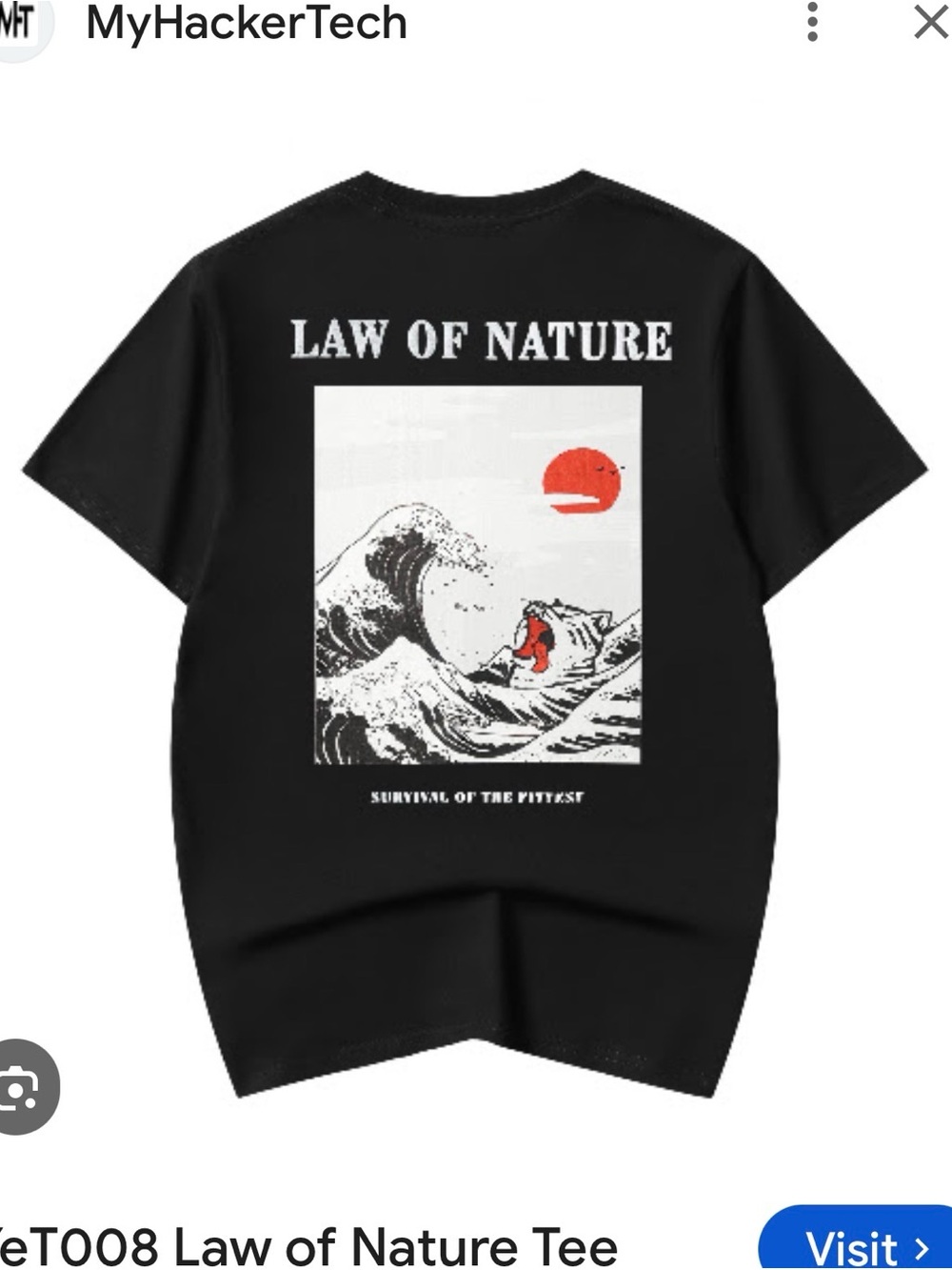 Niepce Law of Nature Black Graphic Tee